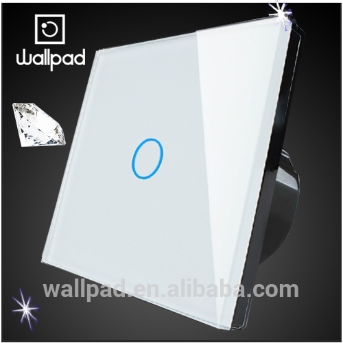 近代的なled防水wallpad熱い販売ホワイトクリスタルガラス110~250v1ギャングのタッチスクリーンの光制御壁スイッチ調光器-壁スイッチ問屋・仕入れ・卸・卸売り