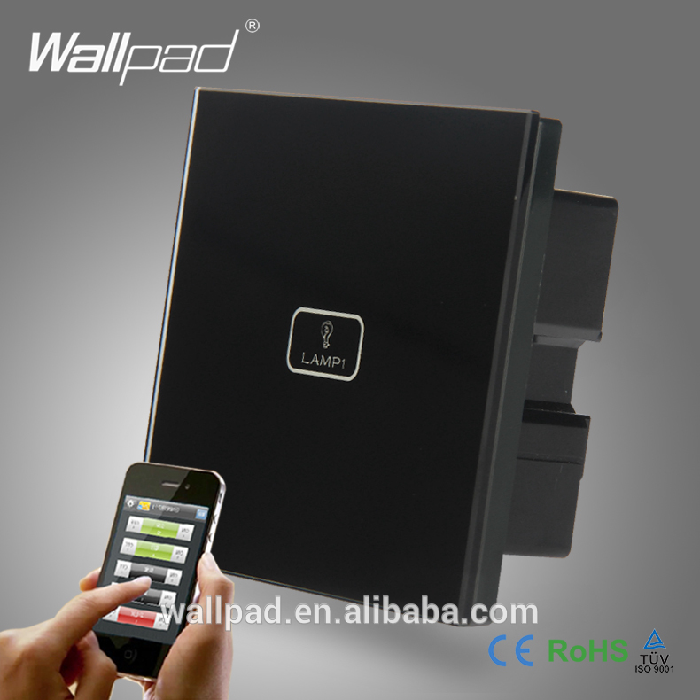 安全な無線lanリモートwallpad2016ホット黒いガラススイッチ1ギャング2/3方法無線lanリモートワイヤレスアプリタッチコントロールセンサーライトスイッチ-壁スイッチ問屋・仕入れ・卸・卸売り