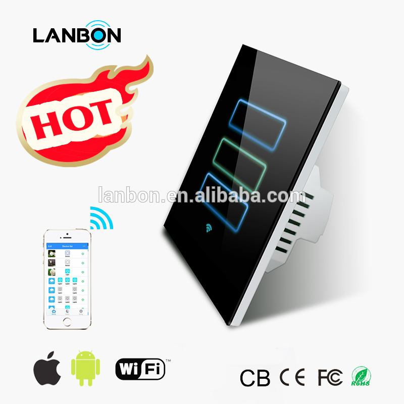 Lanbon wifi モジュール制御3 ギャング ランプタッチスイッチ スマート ホーム ライト スイッチ付き led インジケータ-問屋・仕入れ・卸・卸売り
