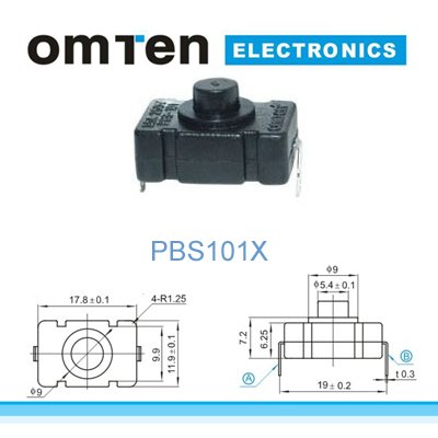 オンオフpbs101xトーチの光のプッシュボタンスイッチ-押しボタンスイッチ問屋・仕入れ・卸・卸売り
