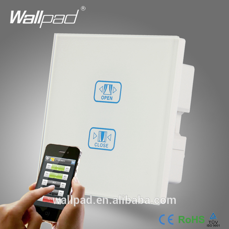 wifi2ギャングwallpadホワイトクリスタルガラスカーテンスイッチ32ウェイウェイの電話無線lanリモートタッチ壁スイッチ制御カーテンのウィンドウ-壁スイッチ問屋・仕入れ・卸・卸売り