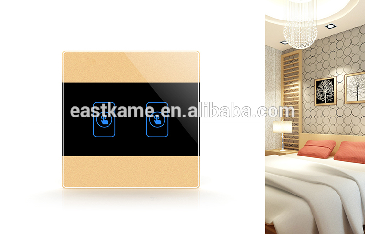 ゴールド高級2 ギャング クリスタル ガラス パネル wifi スマート電気壁ホーム スイッチ-問屋・仕入れ・卸・卸売り