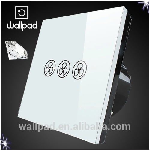 Oemハイエンドwallpad近代的なled防水白110~250vクリスタルガラスタッチスクリーン壁スイッチ配線ceillingファンレギュレータ-壁スイッチ問屋・仕入れ・卸・卸売り