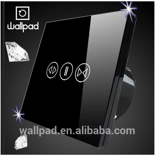 売れ筋wallpad110~250v防水ledブラック強化ガラスタッチスクリーンカーテンウィンドウスイッチブラインダー-壁スイッチ問屋・仕入れ・卸・卸売り
