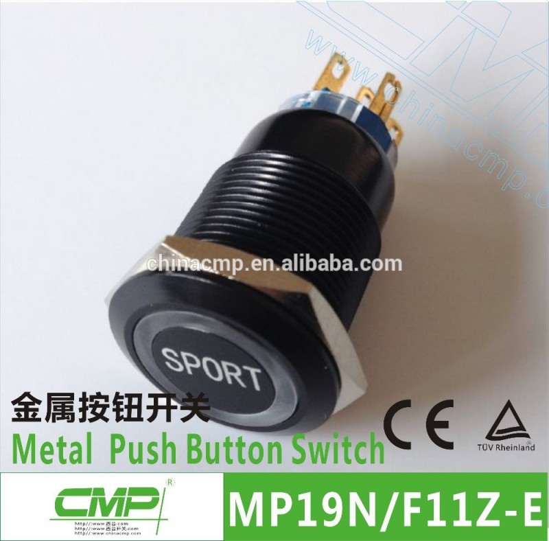 熱い販売19mm黒筐体ledライトのリセットボタンスイッチとスポーツのロゴ-押しボタンスイッチ問屋・仕入れ・卸・卸売り