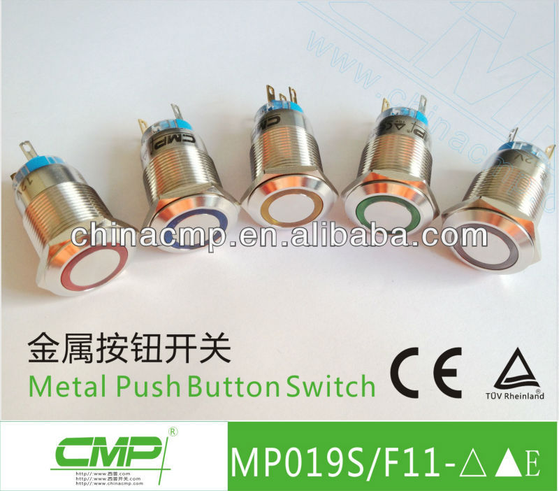 cmpの金属ip67防水19ミリメートル照光式ミニプッシュボタンスイッチ-押しボタンスイッチ問屋・仕入れ・卸・卸売り