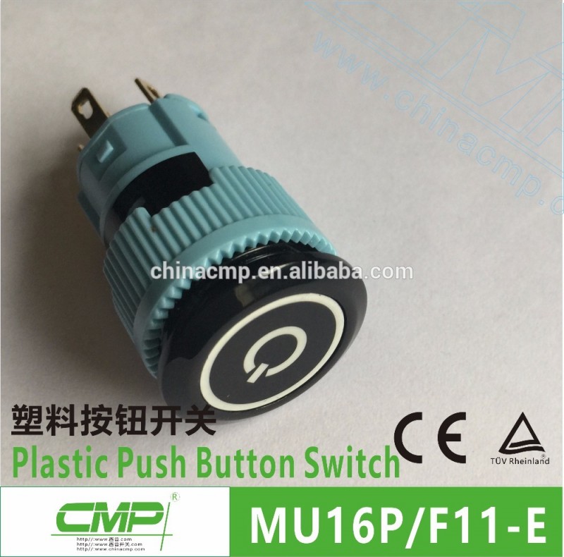 Cmp 16ミリメートルプラスチック1no 1ncリセットまたはラッチングブラックledライトプッシュボタンスイッチ-問屋・仕入れ・卸・卸売り