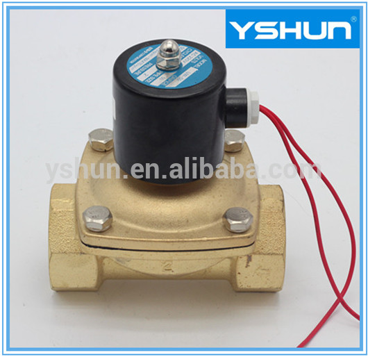 Yshun工場低価格真鍮電磁弁水バルブ12ボルト/ 24ボルト/ 220ボルトでノーマルクローズバルブ電磁空気圧バルブ-バルブ問屋・仕入れ・卸・卸売り