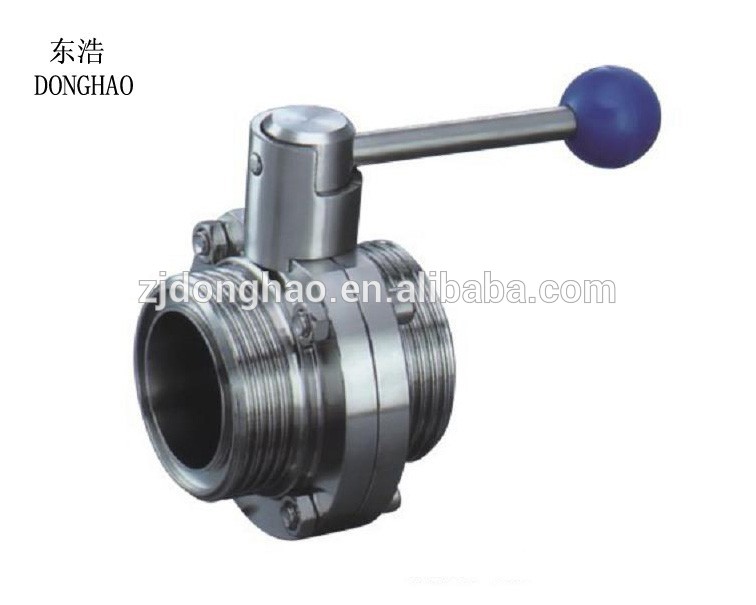 ステンレス鋼衛生smsねじ込み手動バタフライバルブで引っ張るハンドル( 304/316l)-バルブ問屋・仕入れ・卸・卸売り