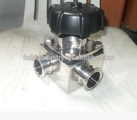 ステンレス鋼衛生3ウェイダイヤフラムバルブss316l-バルブ問屋・仕入れ・卸・卸売り