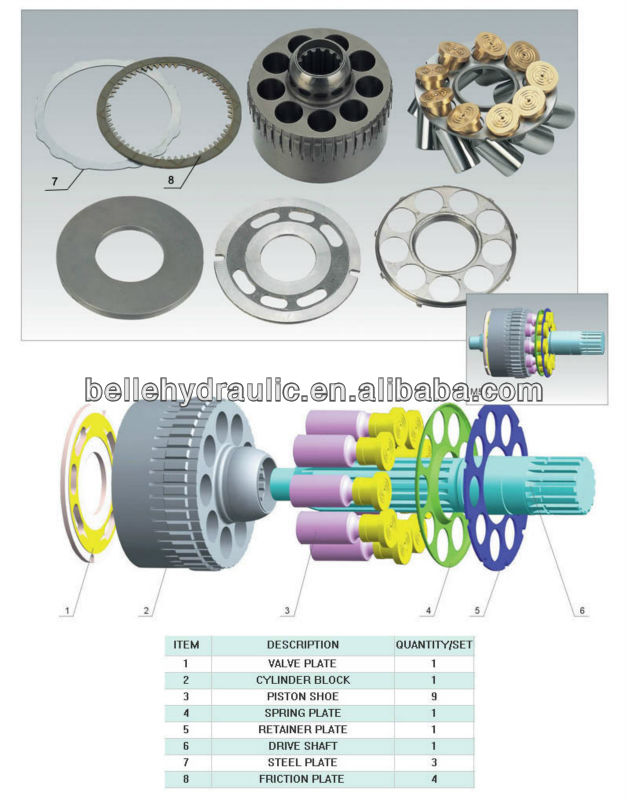 川崎m5x130/m5xa80ショベル用旋回モータの部品-水圧関連部品問屋・仕入れ・卸・卸売り