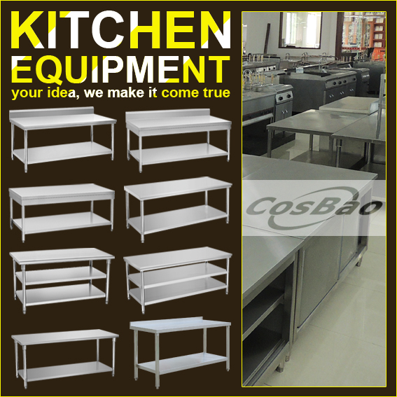 高品質ステンレス鋼作業テーブル、を組み立てるキッチンテーブル、脚パイプが調整-テーブル問屋・仕入れ・卸・卸売り