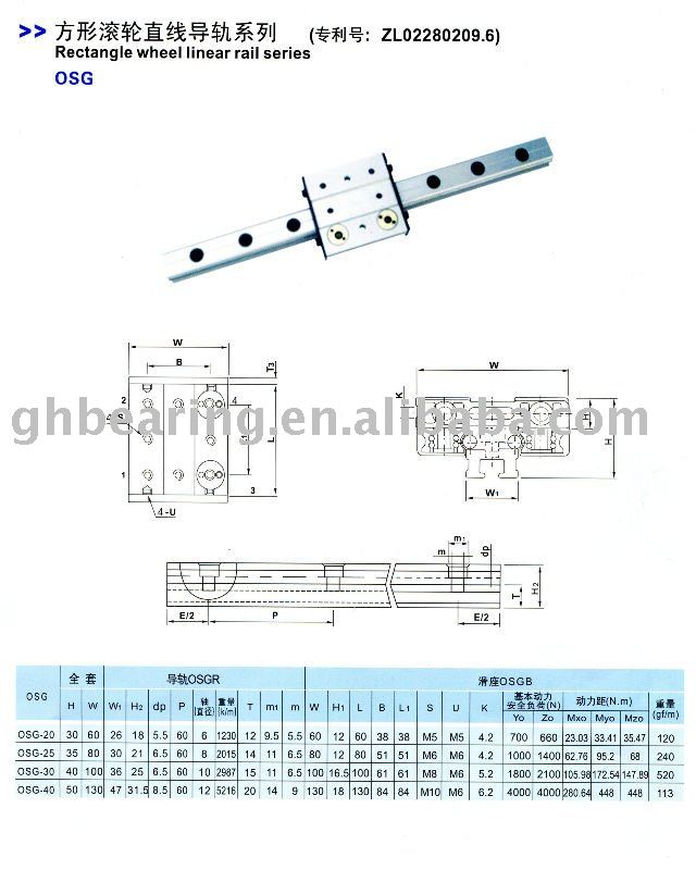 軸受鋼球50moq-osg-40リニアガイド-滑り軸受問屋・仕入れ・卸・卸売り