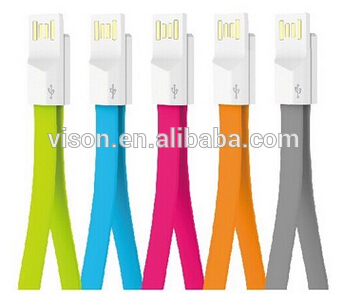 ファッション マグネット ライン 8pin usb coloful麺線データ同期充電充電ケーブル コード-その他電子部品問屋・仕入れ・卸・卸売り