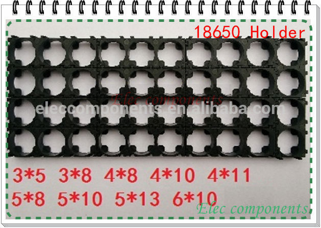 6x10( ステッチ、 統合されていません) 18650バッテリーホルダー/ブラケット組み合わせ/バッテリーブラケット-その他電子部品問屋・仕入れ・卸・卸売り
