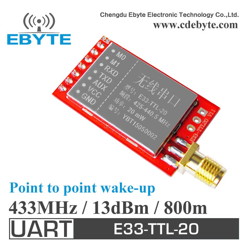 高性能ebyte E33-TTL-20 sx1212 800メートルuart ttl 12dbm 433 mhzワイヤレスシリアルポートrf tx/rxモジュール-その他電子部品問屋・仕入れ・卸・卸売り