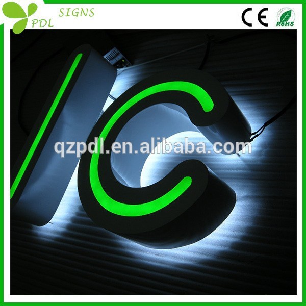 中国との手紙の亜鉛鉄板アクリル製の前面led-デジタルディスプレイ、ネオンサイン、電光掲示板問屋・仕入れ・卸・卸売り