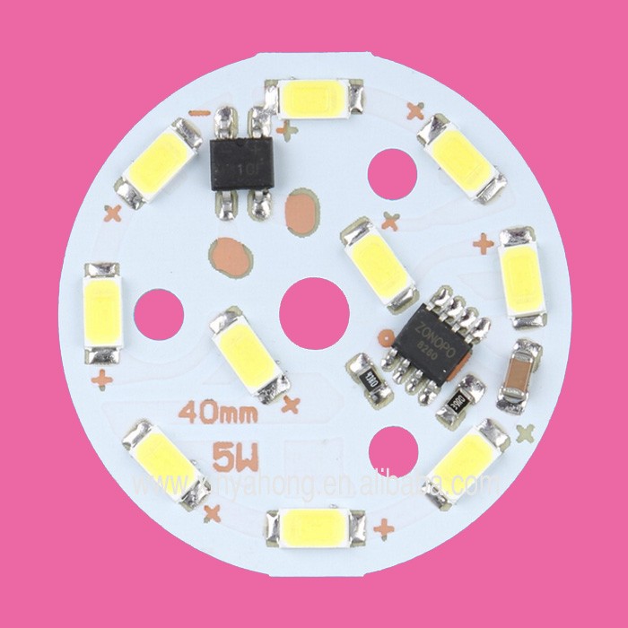 Smd5730 2835 mcpcb アセンブリ 、最高品質アルミ ベース基板costom led用pcb アルミ回路基板、 3 ワット 5 ワット 12 ワット-リジッドPCB問屋・仕入れ・卸・卸売り