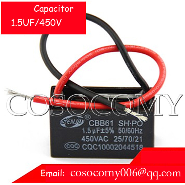 Cbb61メタライズドコンデンサ用モーター始動- アップ天井ファン450450v1.5ufvac-コンデンサー問屋・仕入れ・卸・卸売り