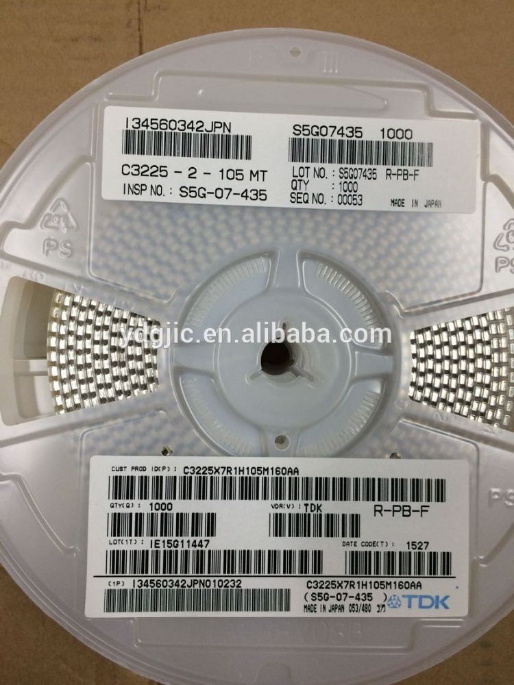 コンデンサセラミック1 uf 50ボルトx7r 1210 C3225X7R1H105M160AA-コンデンサー問屋・仕入れ・卸・卸売り