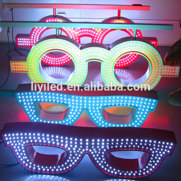 Liyi optpelectronics赤外線リモコン led光サイン用メガネ ショップ/光ショップ led ネオン メガネ画面サイン-LEDディスプレイ問屋・仕入れ・卸・卸売り