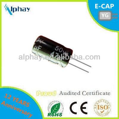 アルミニウム電気分解コンデンサー47uf 50V 6.3*11 P=2.5 RoHs-コンデンサー問屋・仕入れ・卸・卸売り