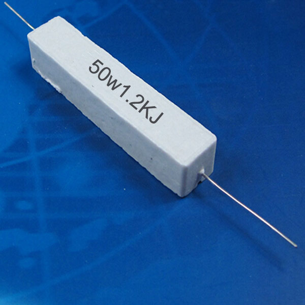 白巻線抵抗を固定1.2kΩ( セメント抵抗) 50w1.2kj-抵抗体問屋・仕入れ・卸・卸売り