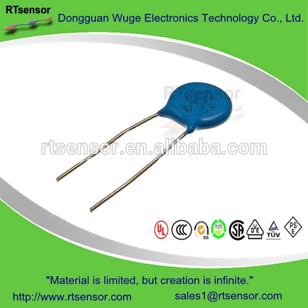 Wuge rtsensor rps piezoresistor varistanceバリスタvdr mov 10D391K vt依存抵抗器390ボルト250vac 320VDC 10ミリメートル-抵抗体問屋・仕入れ・卸・卸売り