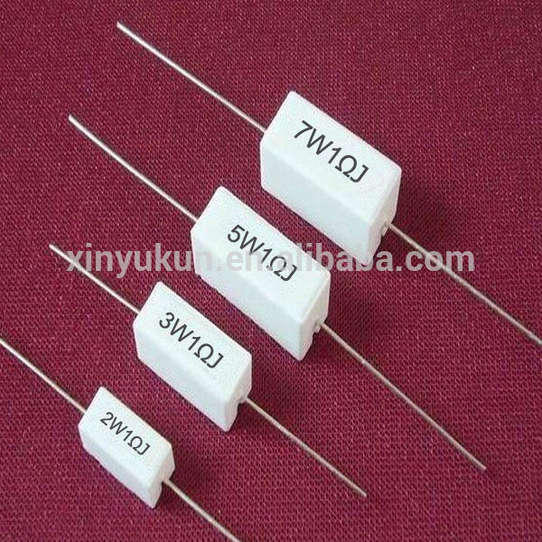 1オーム5％固定されたワイヤ創傷2w3w5w7wセメント抵抗-抵抗体問屋・仕入れ・卸・卸売り