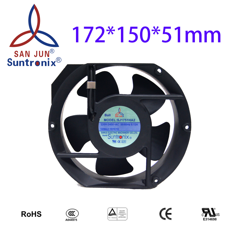 Suntronix SJ1751HA1ボール/スリーブ172*150*51ミリメートルブラシレスファン-軸流れファン問屋・仕入れ・卸・卸売り