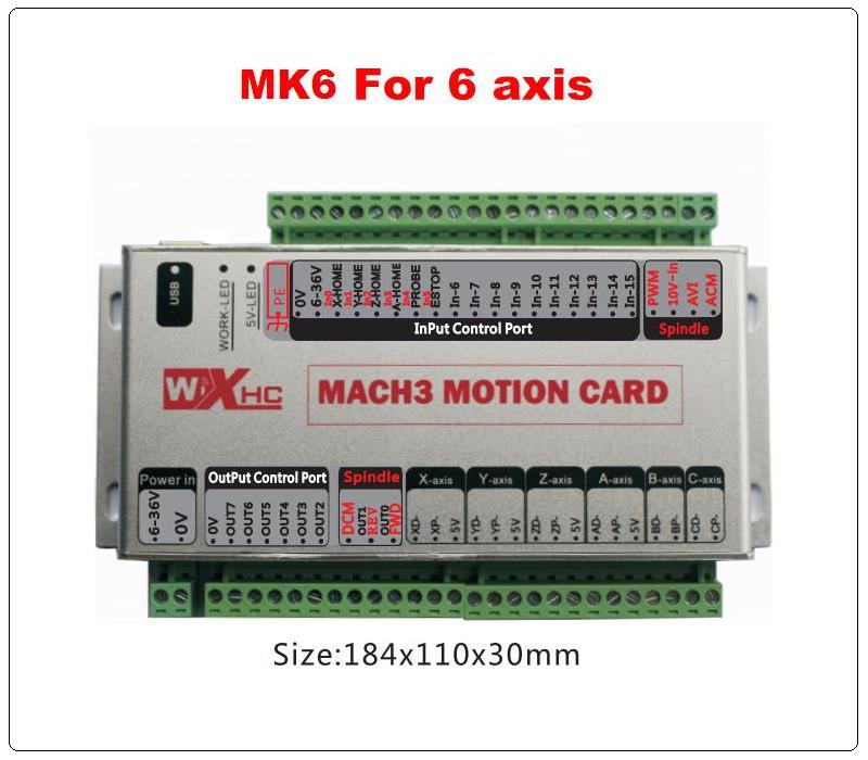 Xhc 6軸mach3モーションカード用cncルータmk6コントロールカード-CNCコントローラ問屋・仕入れ・卸・卸売り