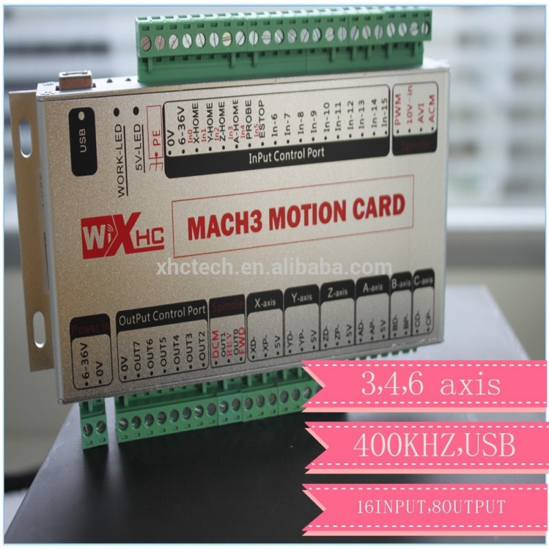 3/4/6軸mach3 cncモーションコントロールカード、16入力8出力、400 Khz-CNCコントローラ問屋・仕入れ・卸・卸売り