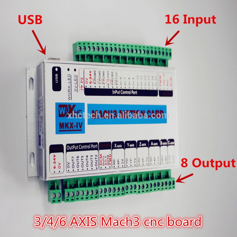 mach36軸cnc制御usbカード付きnad2mhzのパルス、 16入力8出力-CNCコントローラ問屋・仕入れ・卸・卸売り