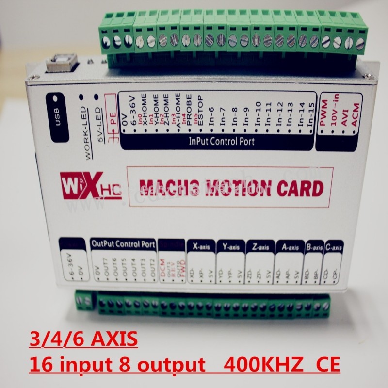 usbmach3xhc6軸cncモーションコントロールカードを備えた400khzの、 24v、 ce認証-CNCコントローラ問屋・仕入れ・卸・卸売り