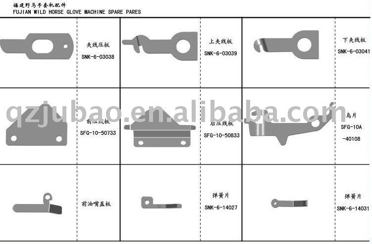 手袋のマシンスペアパーツ-機械を作る手袋は分ける問屋・仕入れ・卸・卸売り