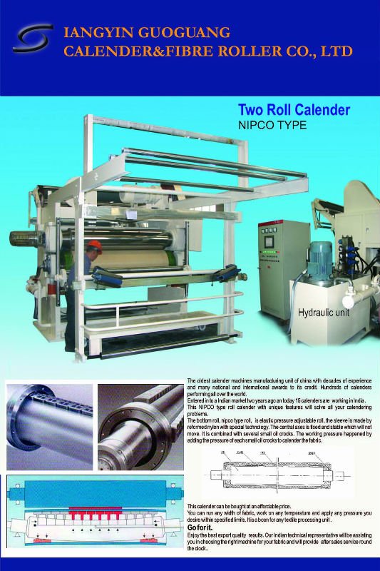 織物の王冠制御可能な2はカレンダー機械を転がす-織物の仕上げ機械問屋・仕入れ・卸・卸売り