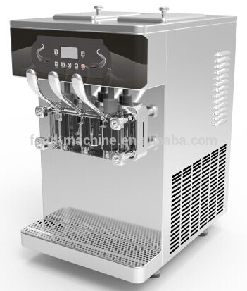 デスクトップソフトサーブ冷凍庫、周波数変換器アイスクリームマシン、空気ポンプでスタンバイに保つ混合物新鮮な一晩-軽食機械問屋・仕入れ・卸・卸売り