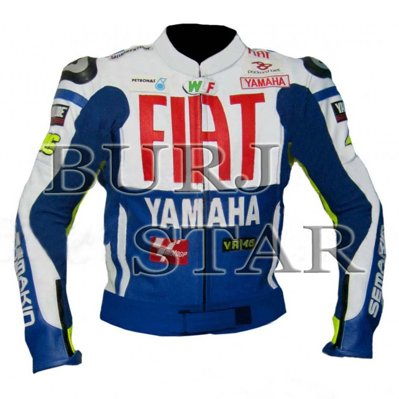 フィアット青バイクレーシングジャケット革ジャケットの高品質、100%牛革レザー-バイクウェア問屋・仕入れ・卸・卸売り