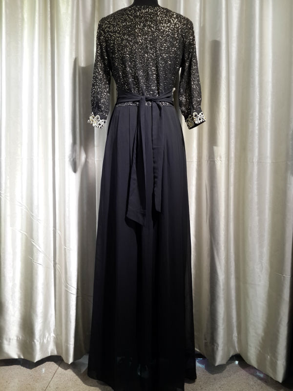 ロングシフォンビーズの金メッキとペプラム2015トルコファッション-ホームカミングドレス問屋・仕入れ・卸・卸売り