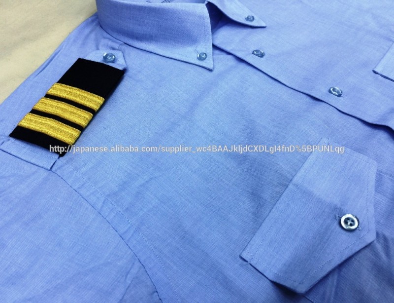 パイロット男性のシャツで肩章-販促制服問屋・仕入れ・卸・卸売り