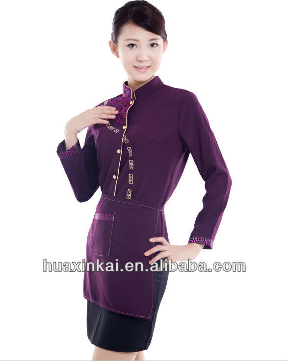 女子制服のハイクラス/ウェイトレスのためのホテルの制服/アテンダント-ホテル従業員制服問屋・仕入れ・卸・卸売り