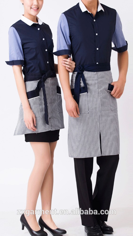 男女兼用ショートスリーブoemホテルのレストランスタッフの制服高品質で-ホテル従業員制服問屋・仕入れ・卸・卸売り