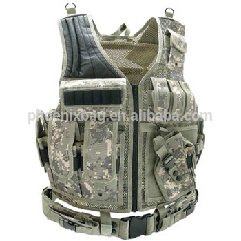 デラックスタクティカルベストでピストルベルト-陸軍デジタルカモ-軍服問屋・仕入れ・卸・卸売り