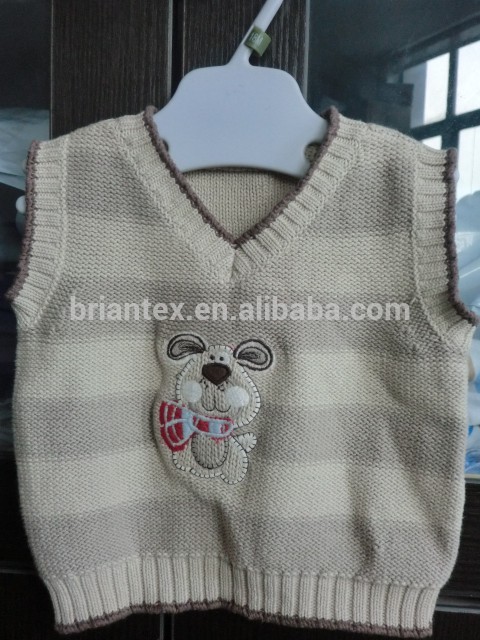赤ちゃん幼児のベストのベストのセーター刺繍付き-ベビーセーター問屋・仕入れ・卸・卸売り