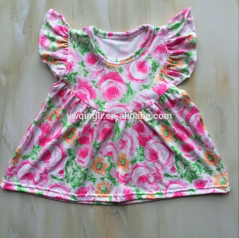 2016熱い販売美しい色の花トップ赤ちゃんの女の子-プラスサイズシャツ、ブラウス問屋・仕入れ・卸・卸売り