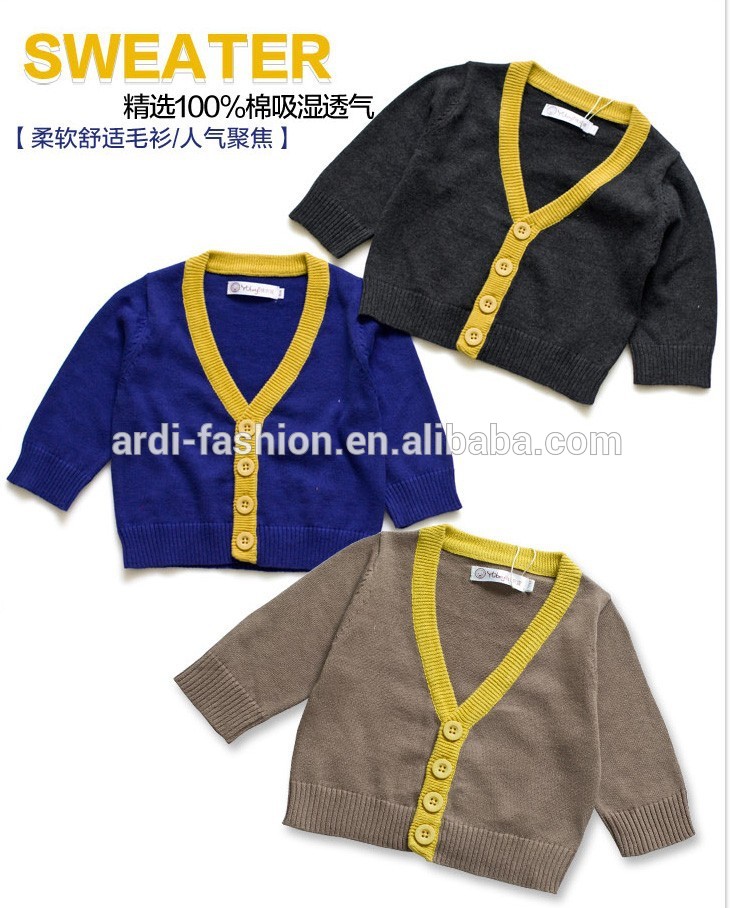 新しいモデルすなわちvネックストライプ赤ちゃん手作りセーター-プラスサイズセーター問屋・仕入れ・卸・卸売り