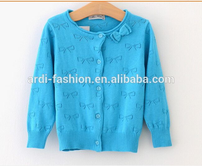 広州ハンドニットかぎ針編みニットウールの弓女の子ベビー服-ベビーセーター問屋・仕入れ・卸・卸売り