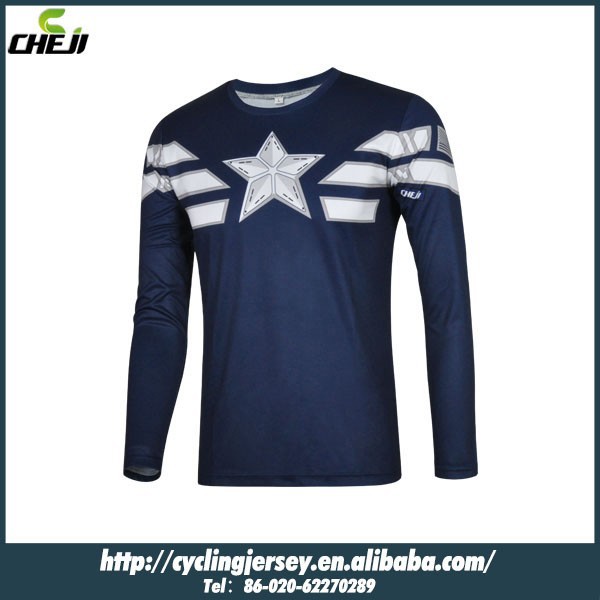 新しいヒーローシリーズキャプテンアメリカchejiロングスリーブtシャツ冬のスポーツの服-ベビーTシャツ問屋・仕入れ・卸・卸売り