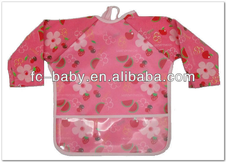 peva防水長袖かわいい赤ちゃんビブ卸売-ベビービブ、スタイ問屋・仕入れ・卸・卸売り