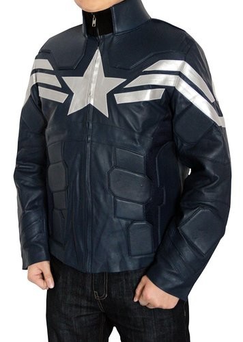 キャプテンアメリカ兵士の衣装の革手袋冬コスプレ黒革バイカージャケット-ジャケット問屋・仕入れ・卸・卸売り